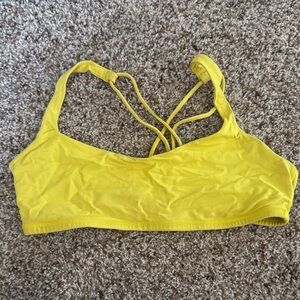 Lululemon Athletica Yellow Strappy Sports Bra